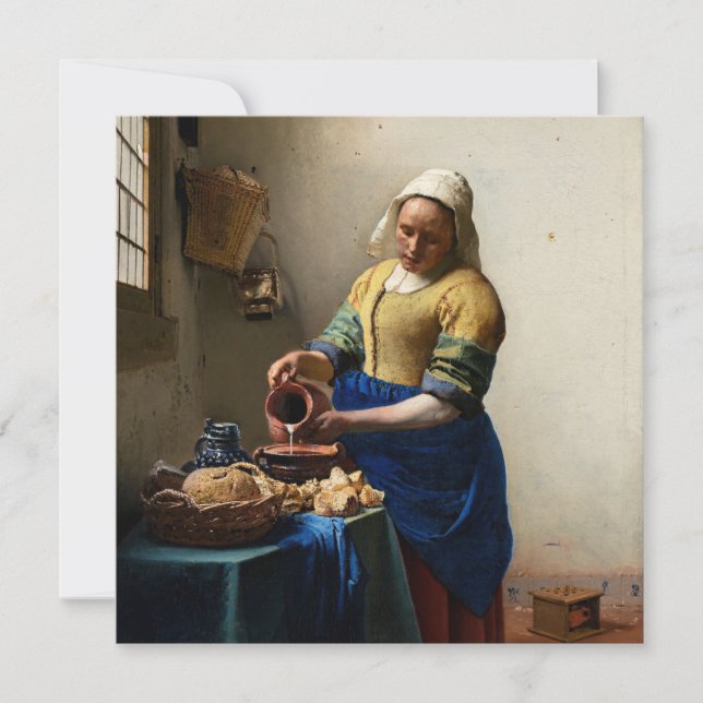 Johannes Vermeer - The Milkmaid Thank You Card (Front)