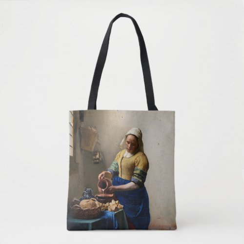 Johannes Vermeer _ The Milkmaid Tote Bag