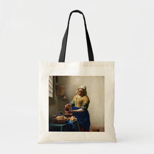 Johannes Vermeer _ The Milkmaid Tote Bag