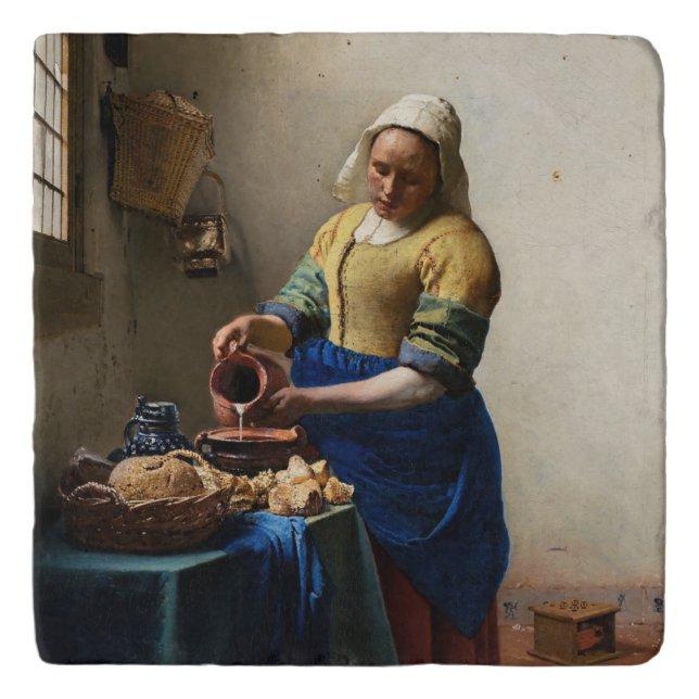 Johannes Vermeer - The Milkmaid Trivet (Front)