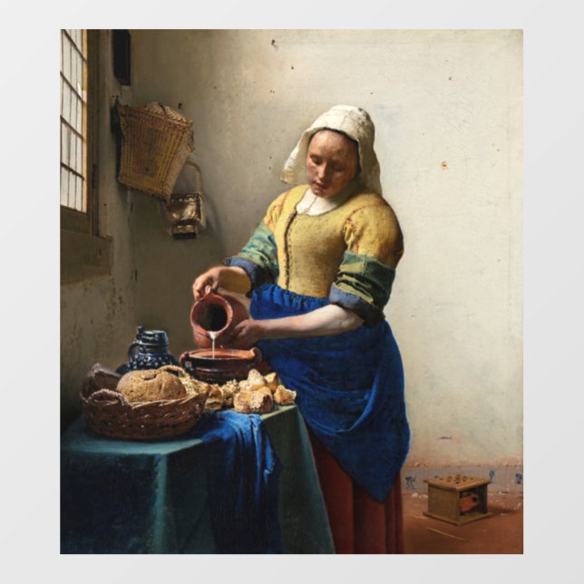 Johannes Vermeer - The Milkmaid Wall Decal (Front)