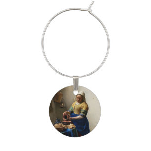 Johannes Vermeer - The Milkmaid Wine Charm