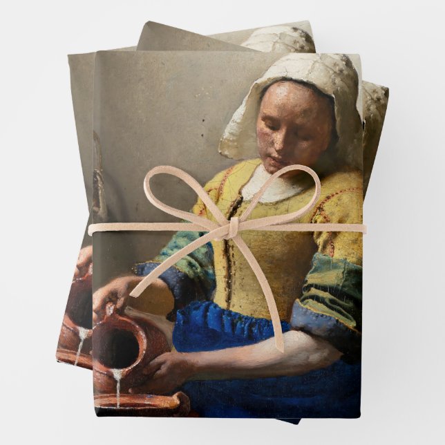 Johannes Vermeer - The Milkmaid Wrapping Paper Sheets (In situ)