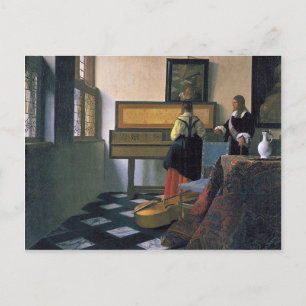 Johannes Vermeer - The Music Lesson Postcard
