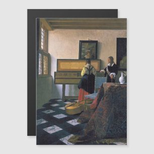 Johannes Vermeer, van Delft, The Music Lesson Magnetic Invitation