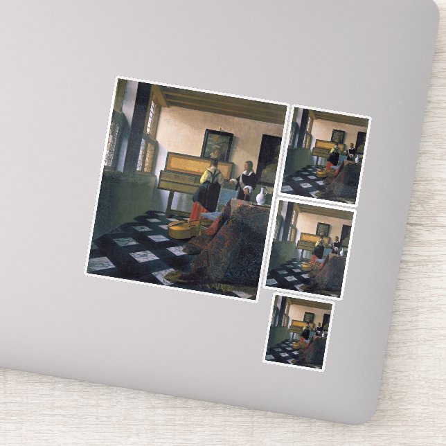 Johannes Vermeer, van Delft, The Music Lesson Sticker (Detail)