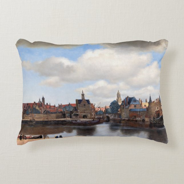 Johannes Vermeer - View of Delft Accent Pillow (Front)