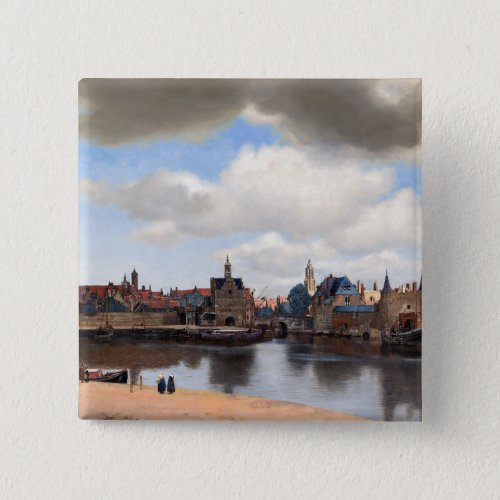 Johannes Vermeer _ View of Delft Button