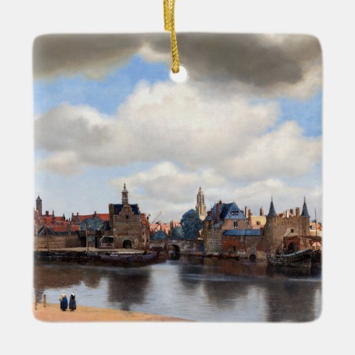 Johannes Vermeer _ View of Delft Ceramic Ornament
