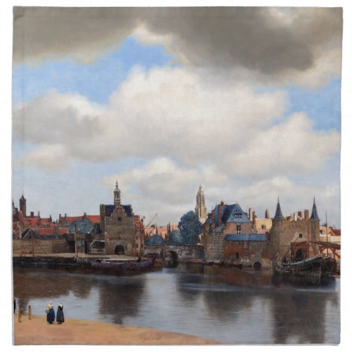 Johannes Vermeer _ View of Delft Cloth Napkin