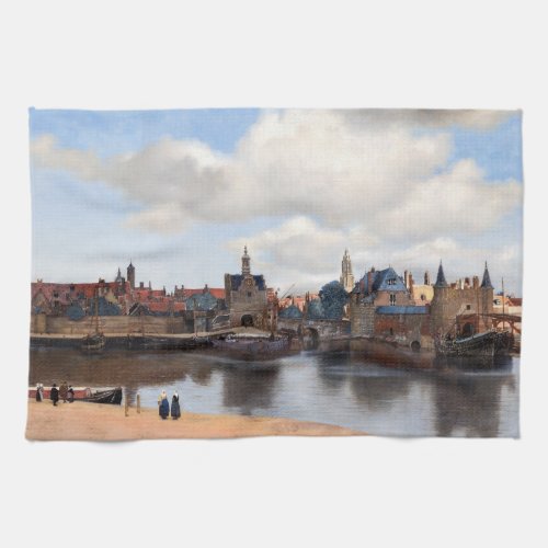 Johannes Vermeer _ View of Delft Kitchen Towel
