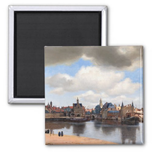 Johannes Vermeer _ View of Delft Magnet