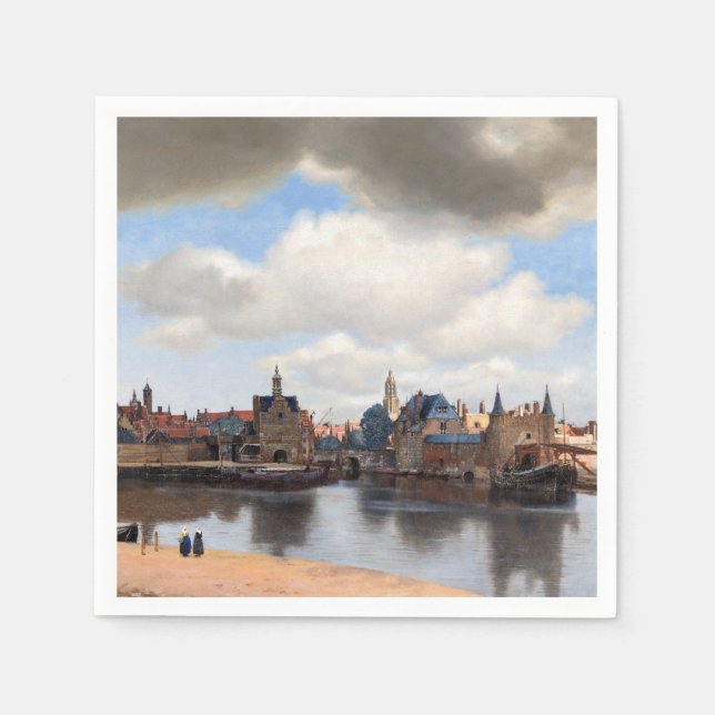 Johannes Vermeer - View of Delft Napkins (Front)