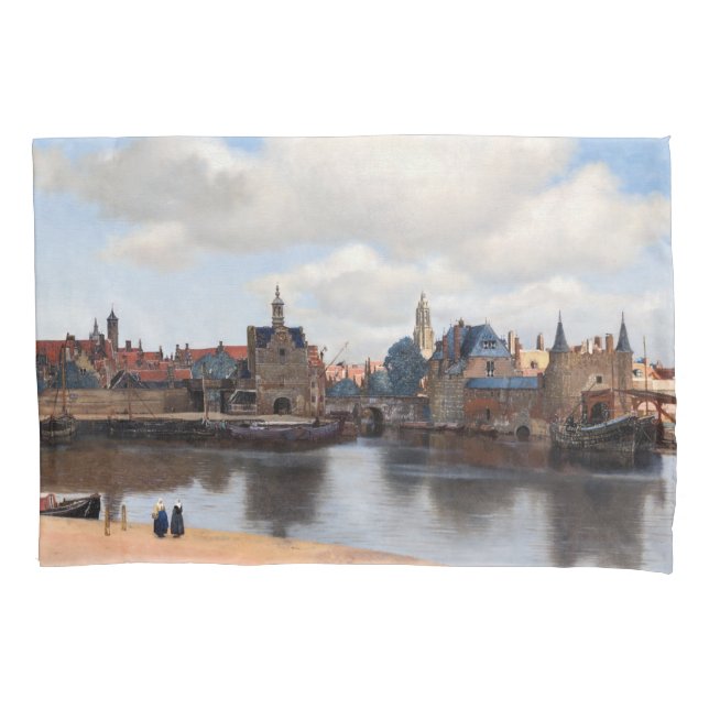 Johannes Vermeer - View of Delft Pillow Case (Front)