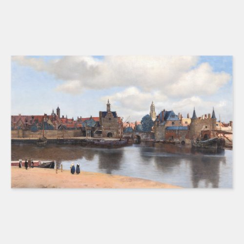 Johannes Vermeer _ View of Delft Rectangular Sticker