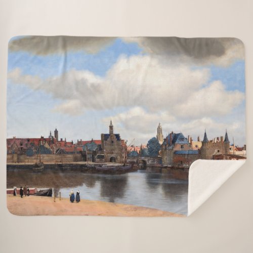 Johannes Vermeer _ View of Delft Sherpa Blanket