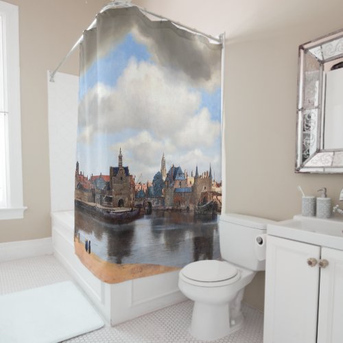 Johannes Vermeer _ View of Delft Shower Curtain