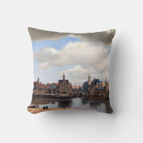 Johannes Vermeer _ View of Delft Throw Pillow