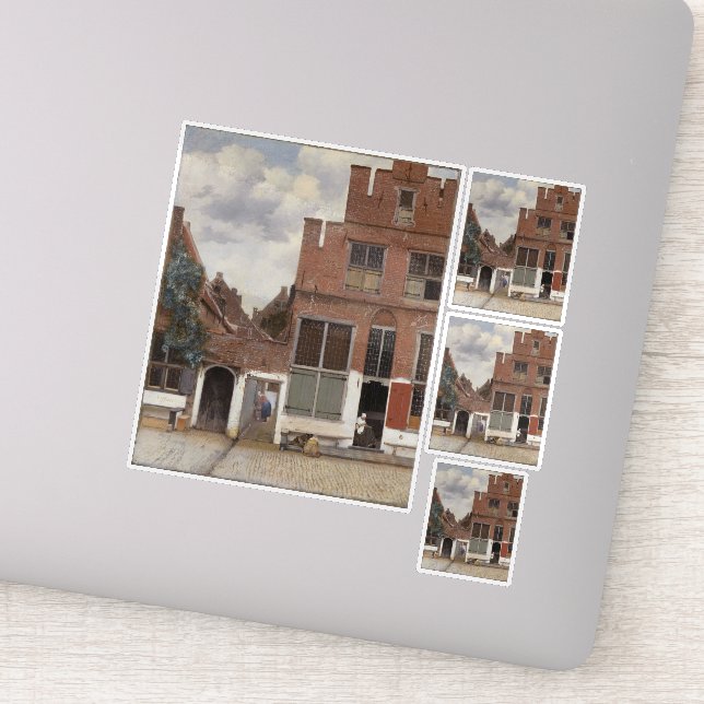 Johannes Vermeer, View Of Houses In Delft Sticker (Detail)
