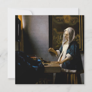 Johannes Vermeer - Woman Holding a Balance Invitation