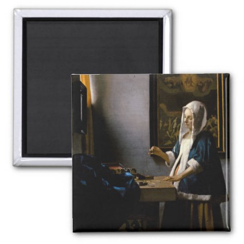 Johannes Vermeer _ Woman Holding a Balance Magnet