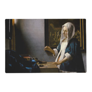 Johannes Vermeer - Woman Holding a Balance Placemat