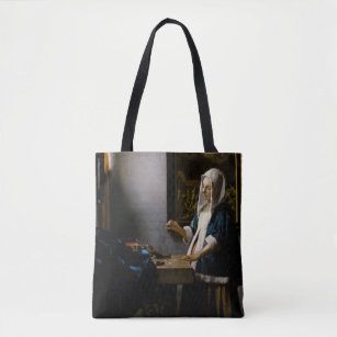Johannes Vermeer - Woman Holding a Balance Tote Bag