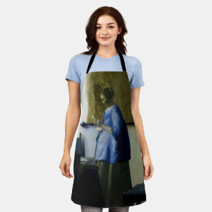 Johannes Vermeer - Woman in Blue Reading a Letter Apron