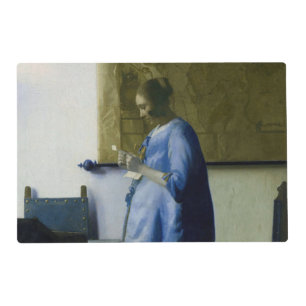 Johannes Vermeer - Woman in Blue Reading a Letter Placemat