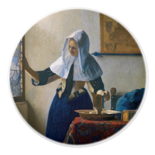 Johannes Vermeer _ Woman with a Water Pitcher Ceramic Knob