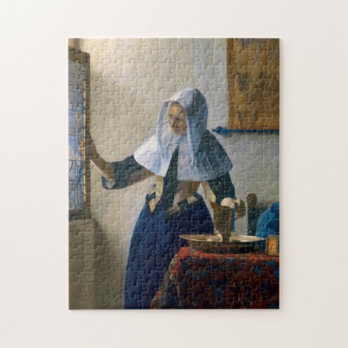 Johannes Vermeer _ Woman with a Water Pitcher Jigsaw Puzzle