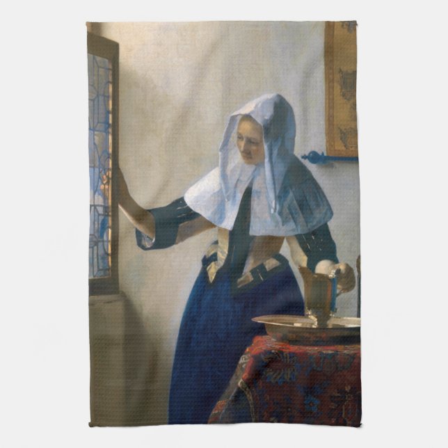 Johannes Vermeer - Woman with a Water Pitcher Kitchen Towel (Vertical)