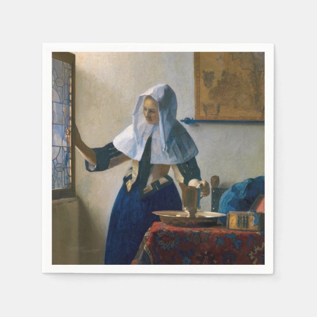 Johannes Vermeer - Woman with a Water Pitcher Napkins (Front)