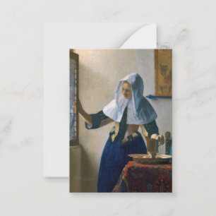 Johannes Vermeer - Woman with a Water Pitcher Note Card