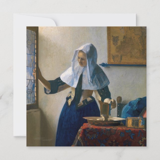 Johannes Vermeer - Woman with a Water Pitcher Thank You Card (Front)