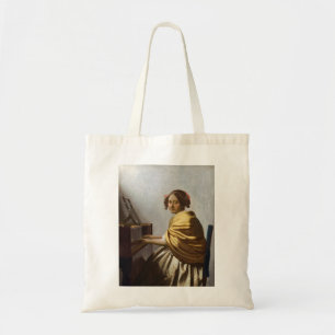 Johannes Vermeer - Young Woman Seated at Virginal Tote Bag