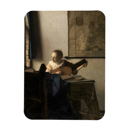 Johannes Vermeer _ Young Woman with a Lute Magnet