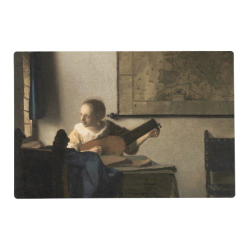 Johannes Vermeer _ Young Woman with a Lute Placemat