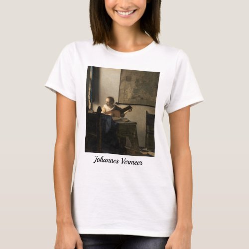 Johannes Vermeer _ Young Woman with a Lute T_Shirt