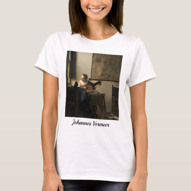 Johannes Vermeer - Young Woman with a Lute T-Shirt (Front)