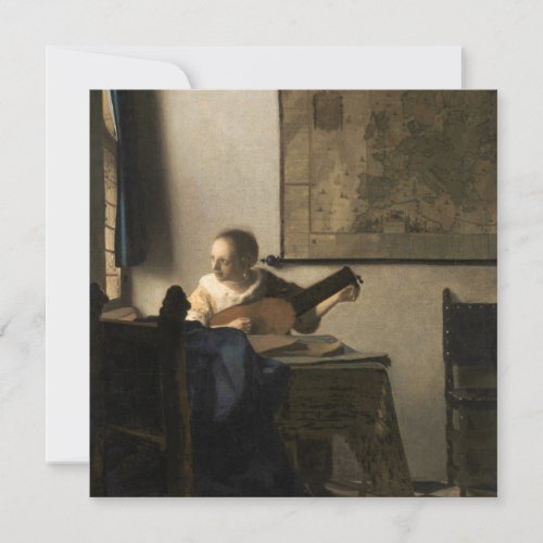 Johannes Vermeer _ Young Woman with a Lute Thank You Card