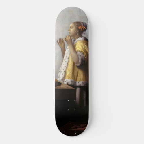 Johannes Vermeer _ Young Woman with Pearl Necklace Skateboard