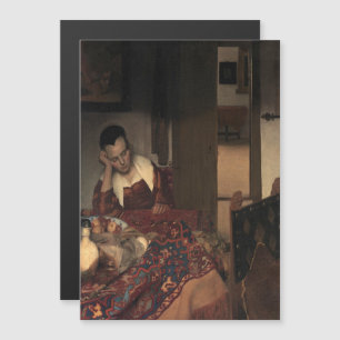 Johannes Vermeer, Young Women Sleeping Magnetic Invitation