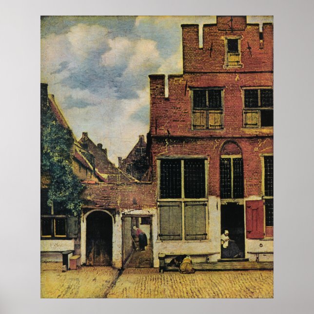Johannes Vermeer's Street in Delft (circa 1660) Poster (Front)