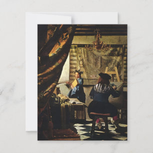 Johannes Vermeer's The Art of Painting circa 1668 Invitation