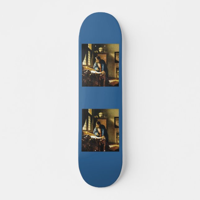 Johannes Vermeer's The Geographer (circa 1669) Skateboard (Front)