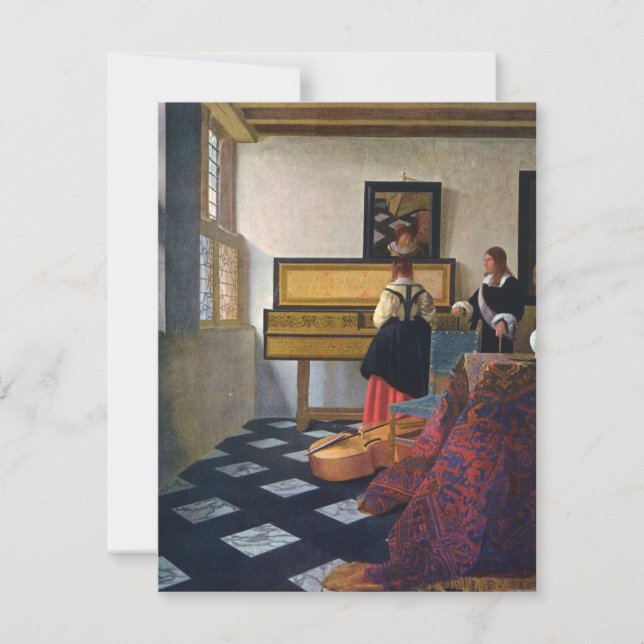 Johannes Vermeer's The Music Lesson (circa1663) Invitation (Front)