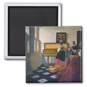 Johannes Vermeer's The Music Lesson (circa1663) Magnet
