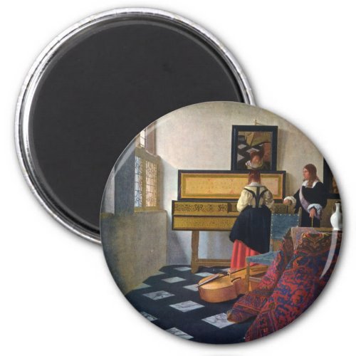 Johannes Vermeers The Music Lesson circa1663 Magnet