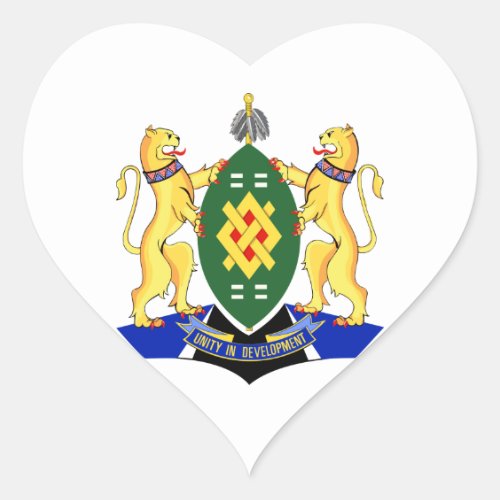 Johannesburg Coat of Arms Heart Sticker